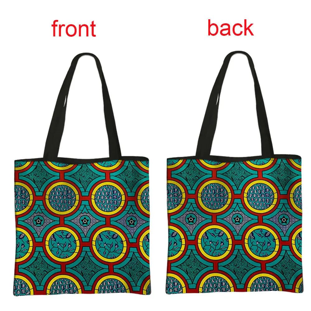 African Women's Style Handbag: Traditional Printed Top-Handle and Shoulder Tote Bags for Females - Flexi Africa - FREE POST