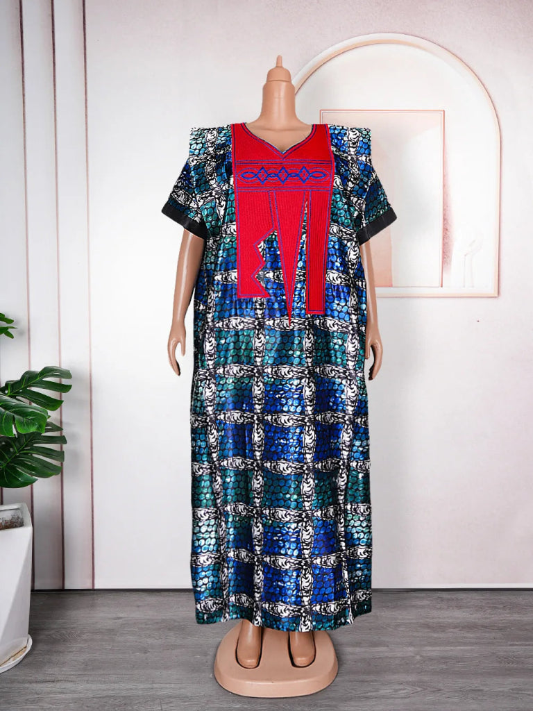 African Women’s Traditional Maxi Dress – Dashiki Ankara Kaftan Abaya Style Long Gown - Free Delivery Worldwide only at Flexi Africa