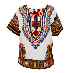 Authentic African Dashiki Printed T-Shirts for Men - Flexi Africa - Flexi Africa offers Free Delivery Worldwide - Vibrant African traditional clothing showcasing bold prints and intricate designs