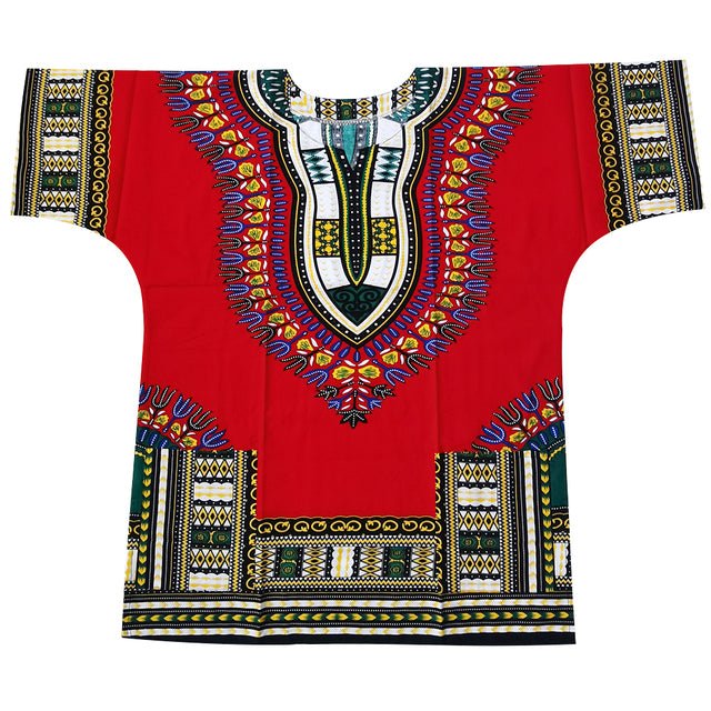 Authentic African Dashiki Printed T-Shirts for Men - Flexi Africa - Flexi Africa offers Free Delivery Worldwide - Vibrant African traditional clothing showcasing bold prints and intricate designs