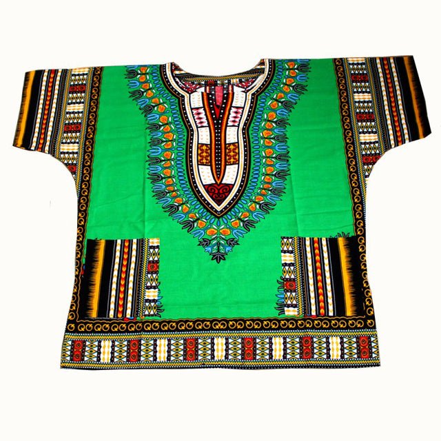 Authentic African Dashiki Printed T-Shirts for Men - Flexi Africa - Flexi Africa offers Free Delivery Worldwide - Vibrant African traditional clothing showcasing bold prints and intricate designs