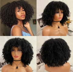 Chic Afro Kinky Curly Ombre Wig: Synthetic, Glueless, Ideal for Black Women - Flexi Africa Free Delivery www.flexiafrica.com