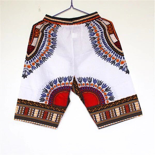 Colorful and Comfy: 100% Cotton African Dashiki Short Pants for Casual and Stylish Wear - Free Delivery Worldwide only