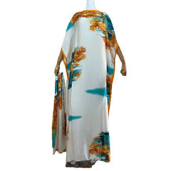 Dashiki Abaya Print Dress: Oversized Design with Matching Scarf for Women - Free Delivery Worldwide only at Flexi Africa