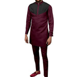 Dashiki African Couple Clothing – Sexy V - Neck Women’s Prom Dress with Matching Men’s Shirt & Pants Set - Free Delivery Worldwide only at Flexi Africa