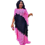 Dashiki African Maxi Dress for Women, Lace Ankara Plus Size Long Evening Party Gown - Free Delivery Worldwide only at Flexi Africa