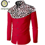Dashiki African Men’s Long Sleeve Shirt – Ankara Print Single - Breasted Dress Shirt - Free Delivery Worldwide only at Flexi Africa