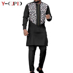 Dashiki Couple Outfit Set – Women’s African Dress with Men’s Bazin Riche Top and Pants for Special Occasions - Free Delivery Worldwide only at Flexi Africa