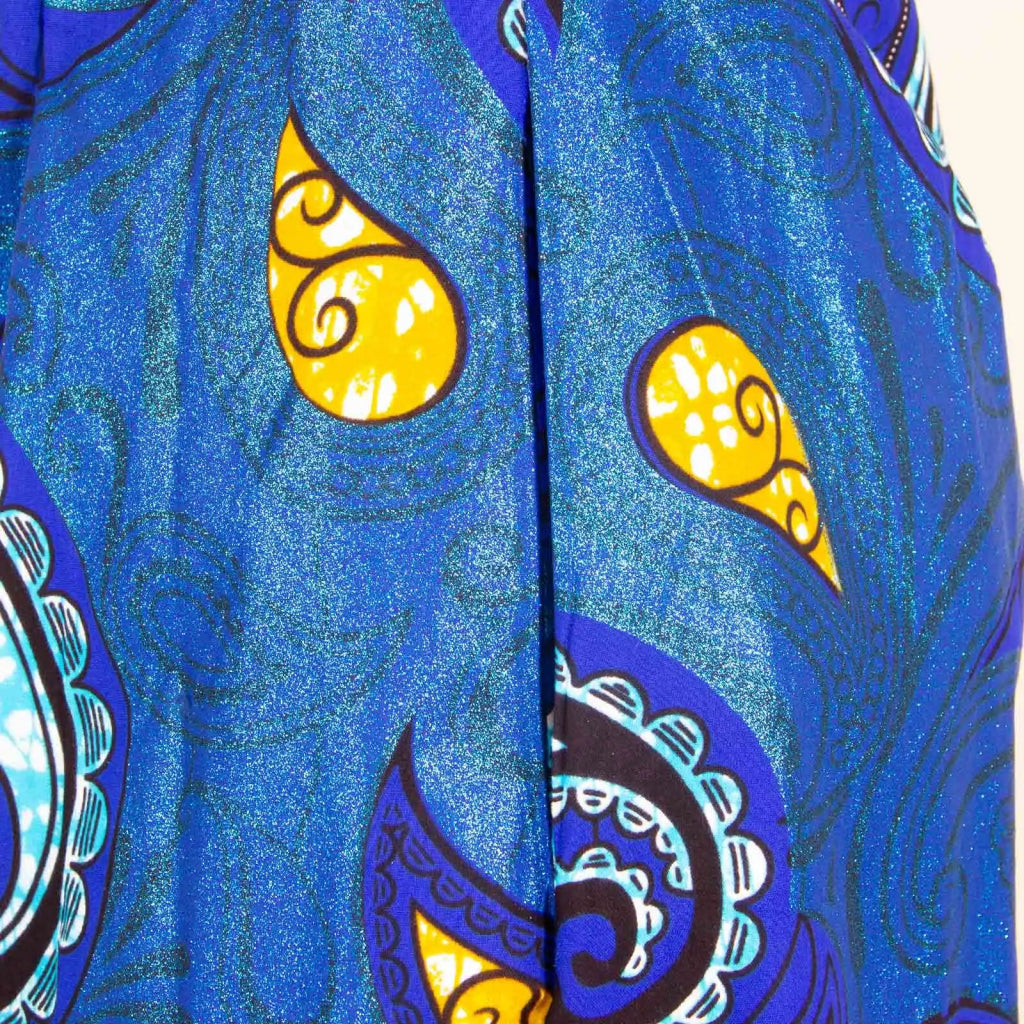 Elegant African Ankara 2 - Piece Set for Women – Floor - Length Dress, Long Coat & Pants Casual Suit - Free Delivery Worldwide only at Flexi Africa