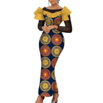 Elegant African Ankara Maxi Dress for Women – Traditional Dashiki Style - Free Delivery Worldwide only at Flexi Africa