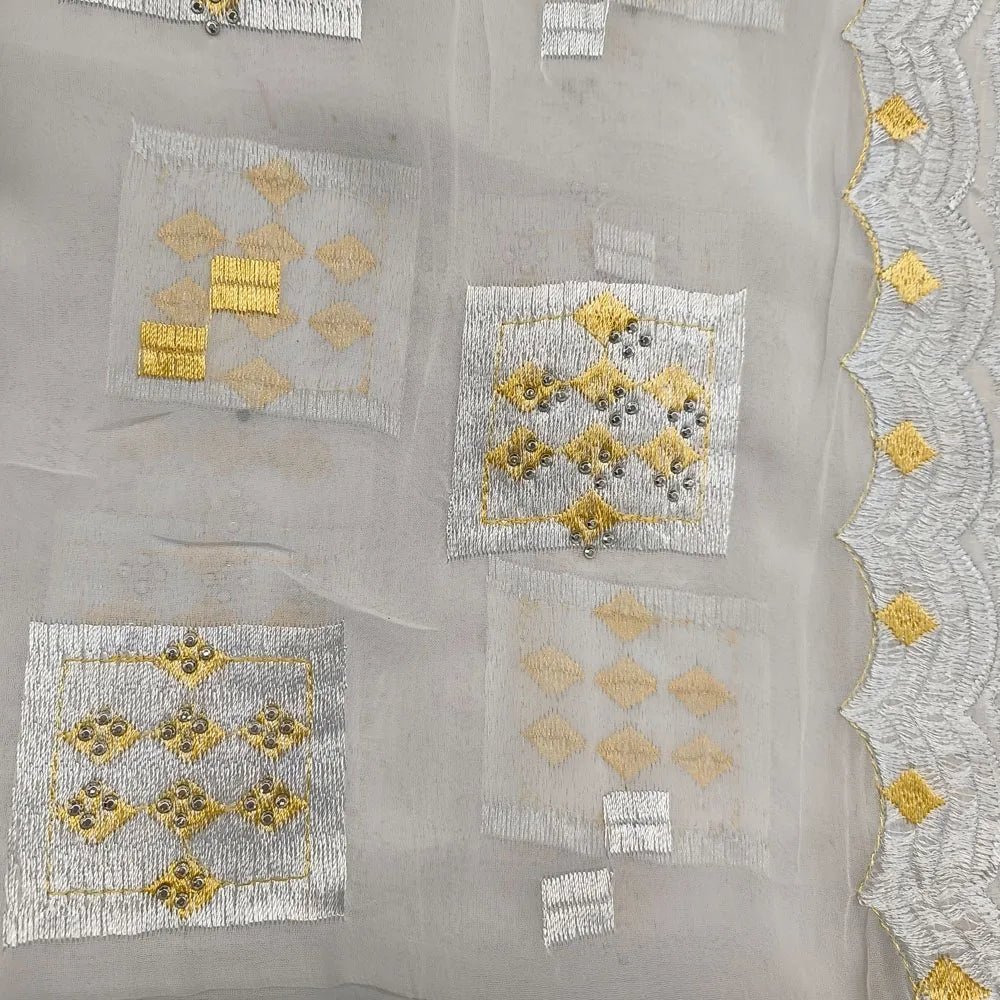 Elegant African Chiffon Hijab for Women – Embroidered Pashmina Shawl Headscarf - Free Delivery Worldwide only at Flexi Africa