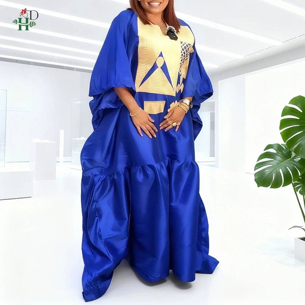 Elegant African Dress for Women – Plus Size Dashiki Ankara Kaftan Robe - Free Delivery Worldwide only at Flexi Africa