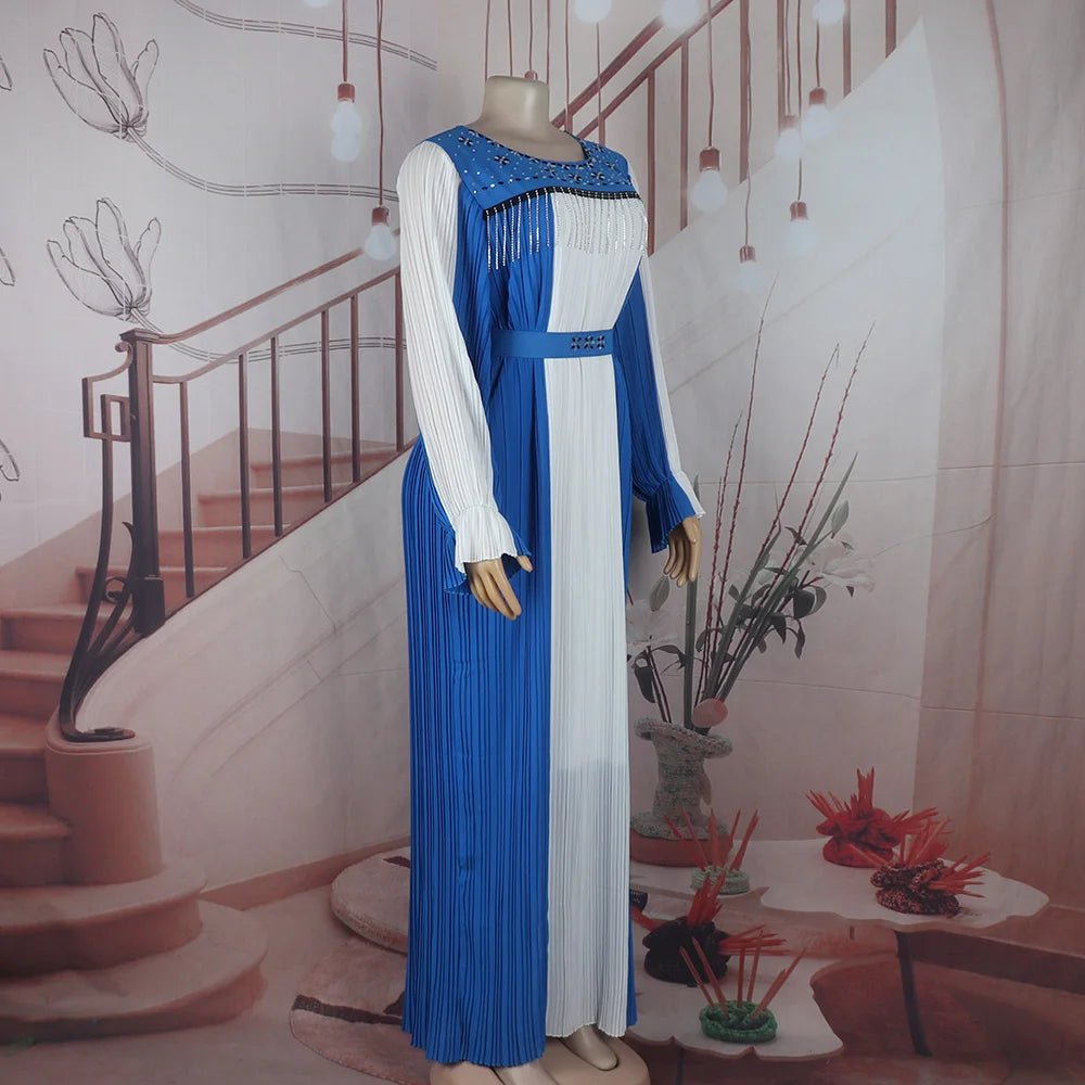 Elegant African Evening Gown for Women – Luxury Rhinestone Party Dress - Free Delivery Worldwide only at Flexi Africa