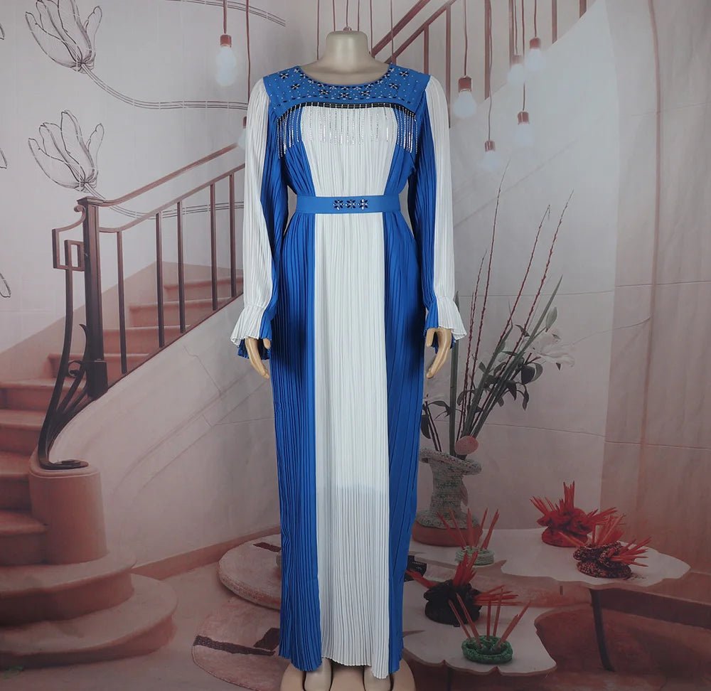 Elegant African Evening Gown for Women – Luxury Rhinestone Party Dress - Free Delivery Worldwide only at Flexi Africa