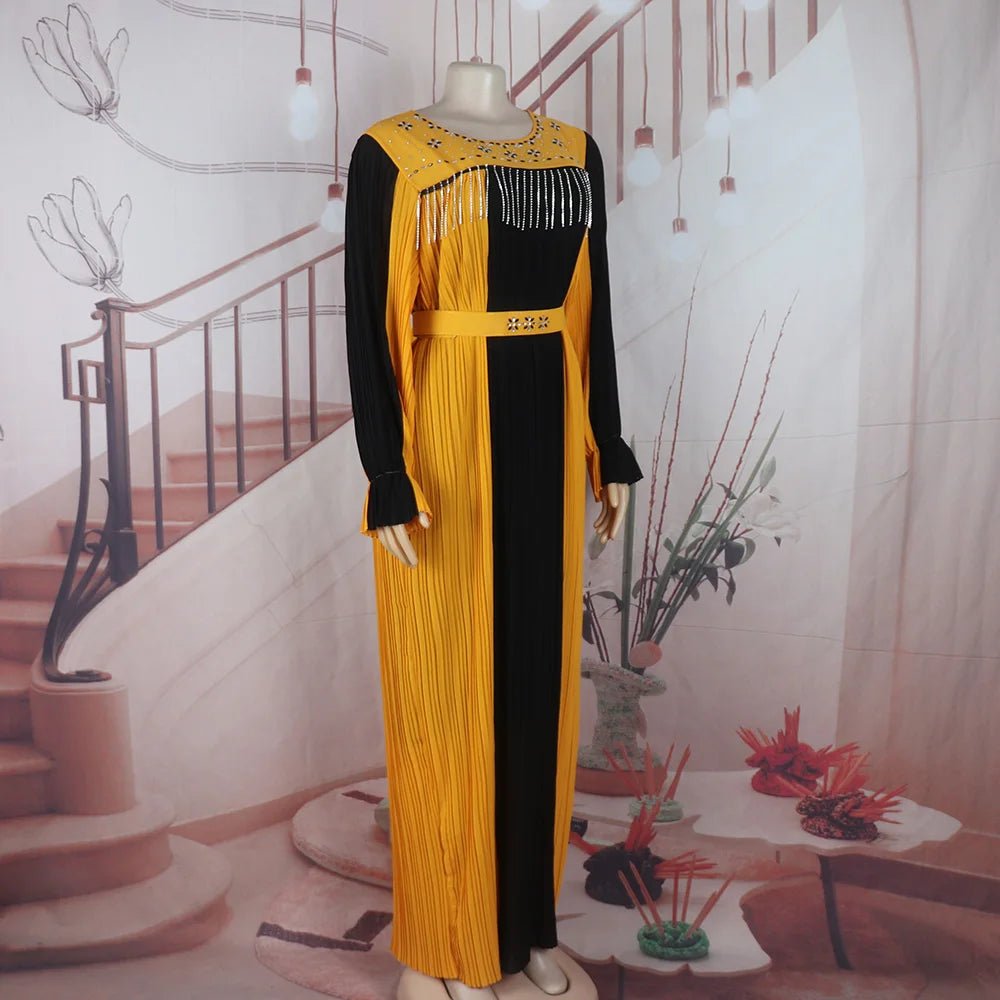 Elegant African Evening Gown for Women – Luxury Rhinestone Party Dress - Free Delivery Worldwide only at Flexi Africa