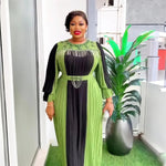 Elegant African Evening Gown for Women – Luxury Rhinestone Party Dress - Free Delivery Worldwide only at Flexi Africa