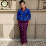 Elegant African Print 2PC Suit – Structured Blazer & High - Waisted Skirt - Free Delivery Worldwide only at Flexi Africa
