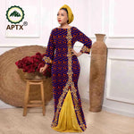 Elegant Muslim Abaya Dress – Embroidered Long Robe with Tassels for Women - Free Delivery Worldwide only at Flexi Africa