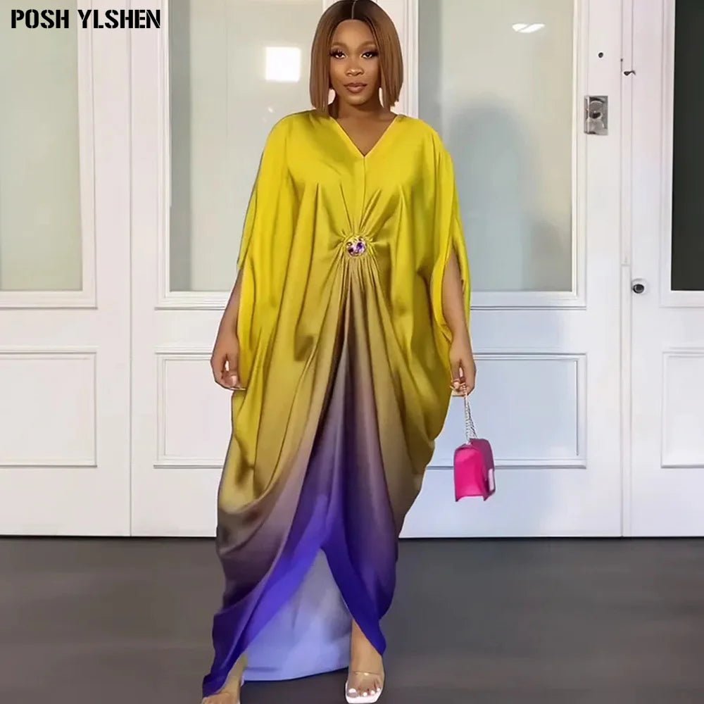 Exquisite African Abayas: Luxury Muslim Fashion Dress for Women - Flexi Africa - Flexi Africa offers Free Delivery Worldwide - Vibrant African traditional clothing showcasing bold prints and intricate designs