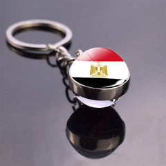 Exquisite Glass Ball Keychains Featuring Designs Inspired by North African Nations - Flexi Africa - Free Delivery Worldwide