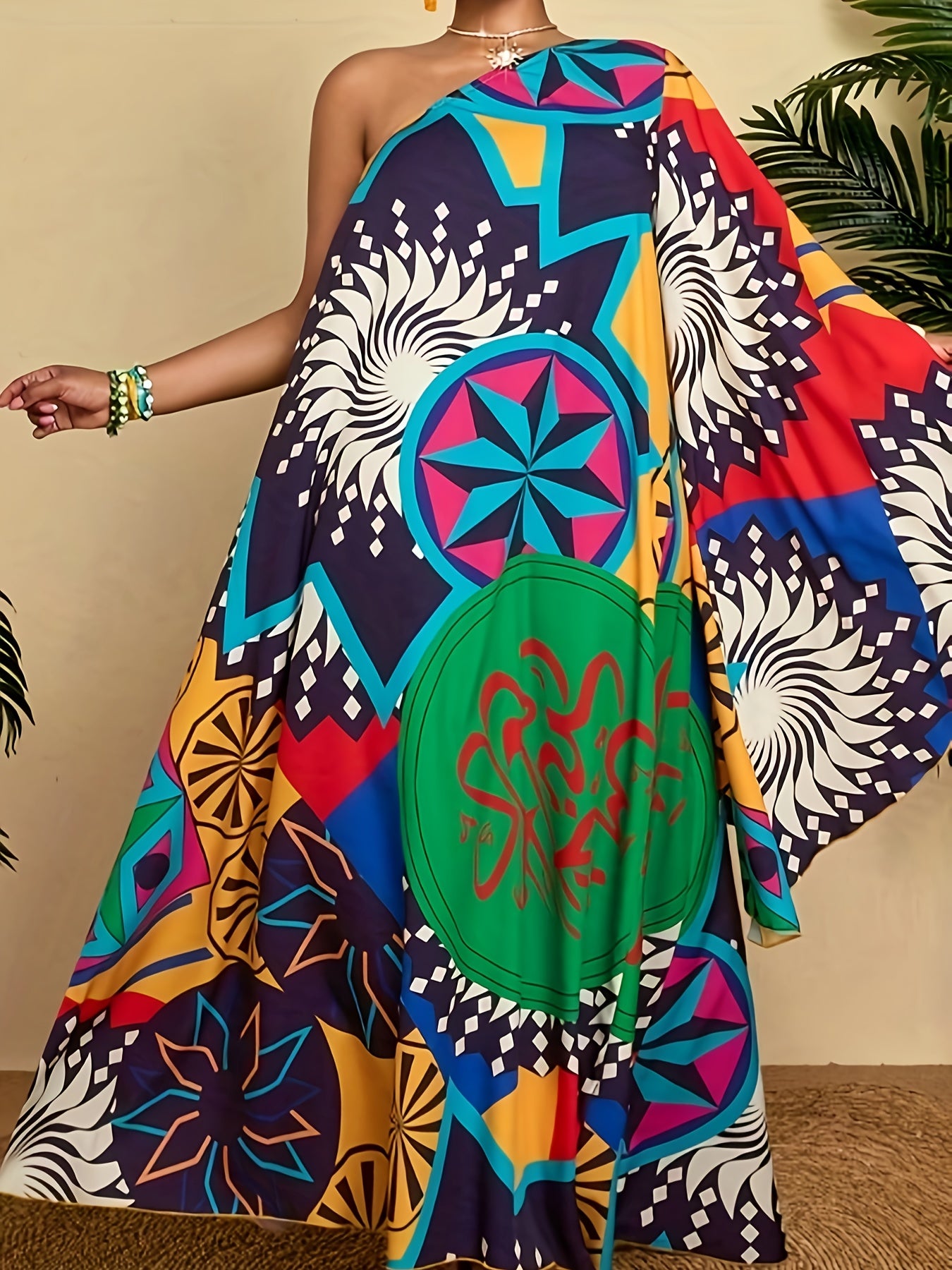 Buy Plus Size Women’s Summer Dress – South African Starry Sky and Sun Element Print for only $19.50 at Flexi Africa!