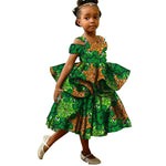 Kids African Print Princess Dress – Sleeveless Ankara Casual Mini Dress for Girls - Free Delivery Worldwide only at Flexi Africa