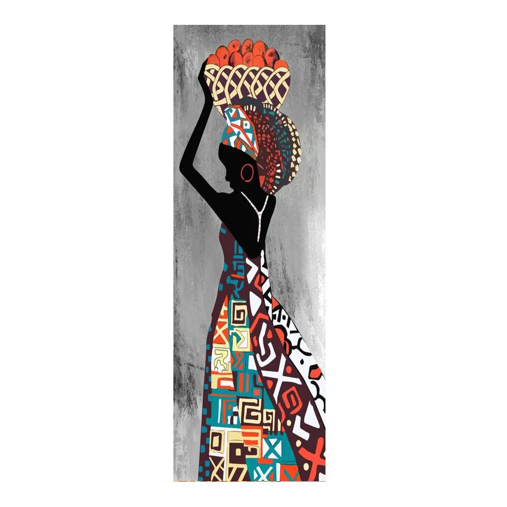 Large Size Portrait African Women Canvas Painting Hanging Posters and Prints Wall Art Pictures Living Room Home Decor (No Frame) - Flexi Africa - Flexi Africa offers Free Delivery Worldwide - Vibrant African traditional clothing showcasing bold prints and intricate designs