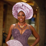 Luxury African Auto Gele Headwrap – High - Quality Wedding & Party Turban for Women - Free Delivery Worldwide only at Flexi Africa