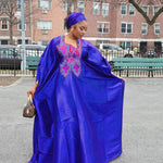 Luxury African Boubou Dress for Women – Rich Embroidery & Elegant Design - Free Delivery Worldwide only at Flexi Africa
