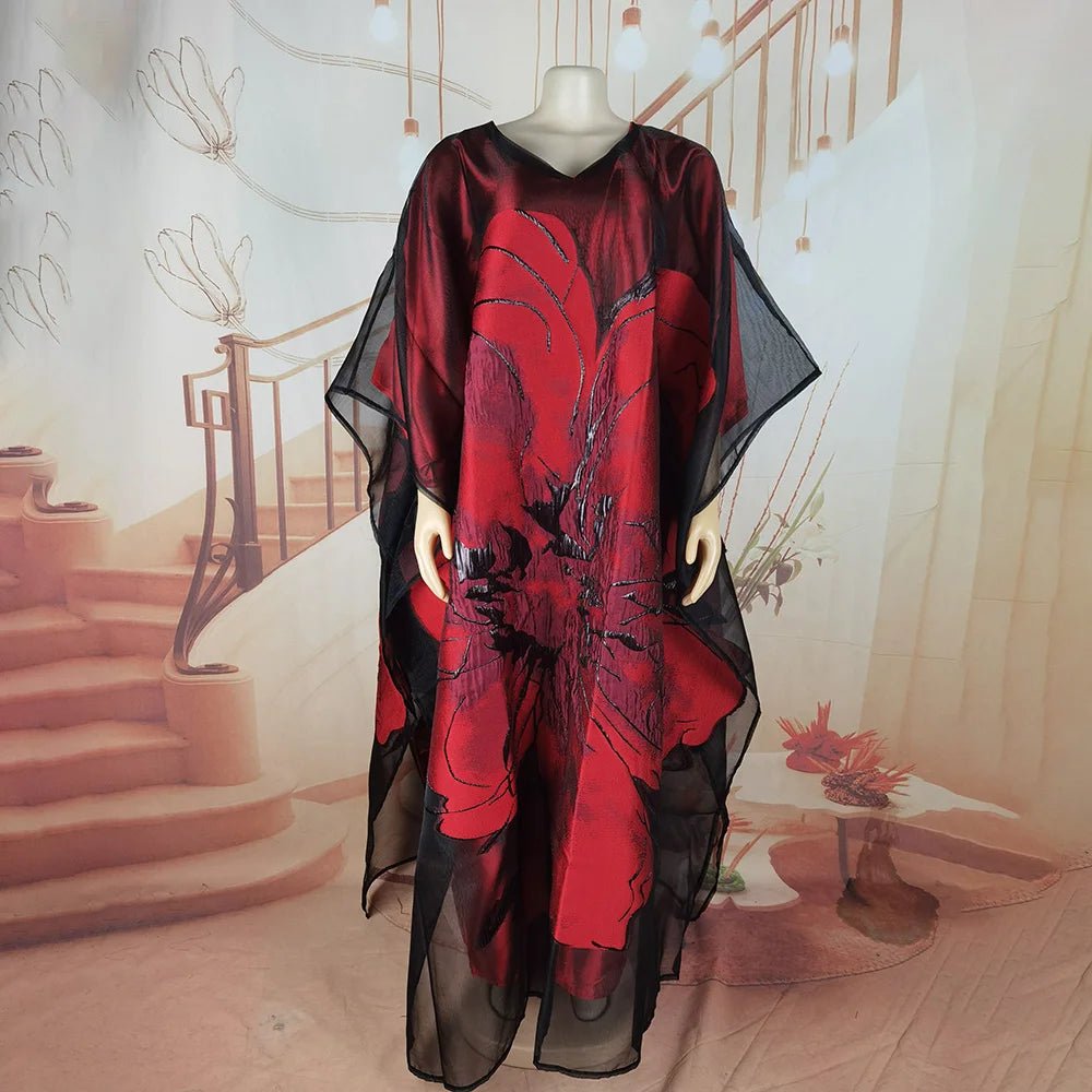 Luxury African Embroidered 2PC Outfit for Women – Elegant Party & Event Wear - Free Delivery Worldwide only at Flexi Africa