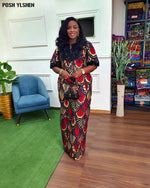 Buy Luxury African Long Gown – Sequin Embellished Caftan Dress with Floral Print and Slit for only $61.49 at Flexi Africa!