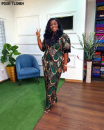 Buy Luxury African Long Gown – Sequin Embellished Caftan Dress with Floral Print and Slit for only $61.49 at Flexi Africa!