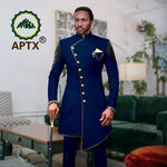 Men’s African Bazin Riche Suit | Wedding, Business & Party Formal Attire - Free Delivery Worldwide only at Flexi Africa