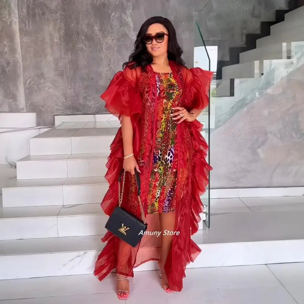 New Arrival african dresses for woman mesh gauze women's beach cape printed underwear summer women dress - Free Delivery Worldwide only at Flexi Africa