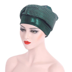 New Ready to Wear African Headtie Diamonds Glitter Women Turban Caps Bonnet Hats Female Autogeles - Flexi Africa - Shipping