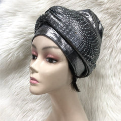 Nigerian Gele Headtie Auto Gele Turban Cap Brocade Fabric Organic Party Wedding- Flexi Africa offers Free Delivery Worldwide