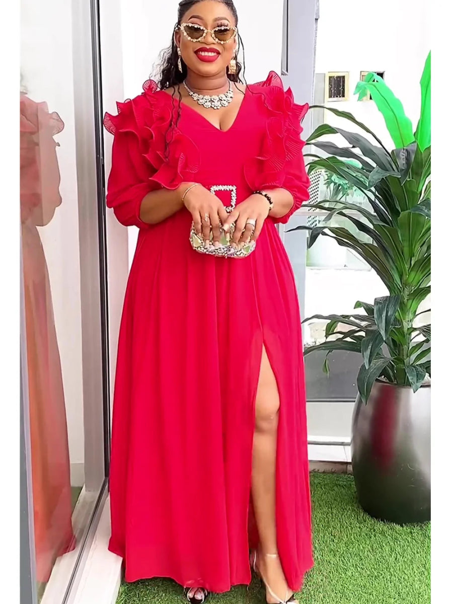 Buy Plus Size African Party Dresses for Women Summer Fashion Chiffon Maxi Long Dress for only $59.14 at Flexi Africa!