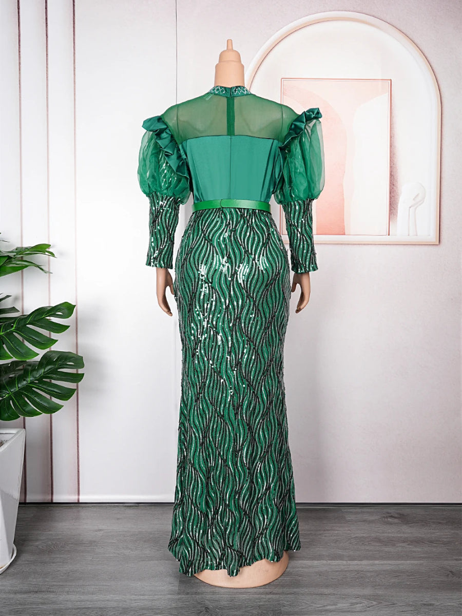 Buy Plus Size African Luxury Sequin Evening Party Long Dresses for Women Dashiki  Clothing for only $54.56 at Flexi Africa!