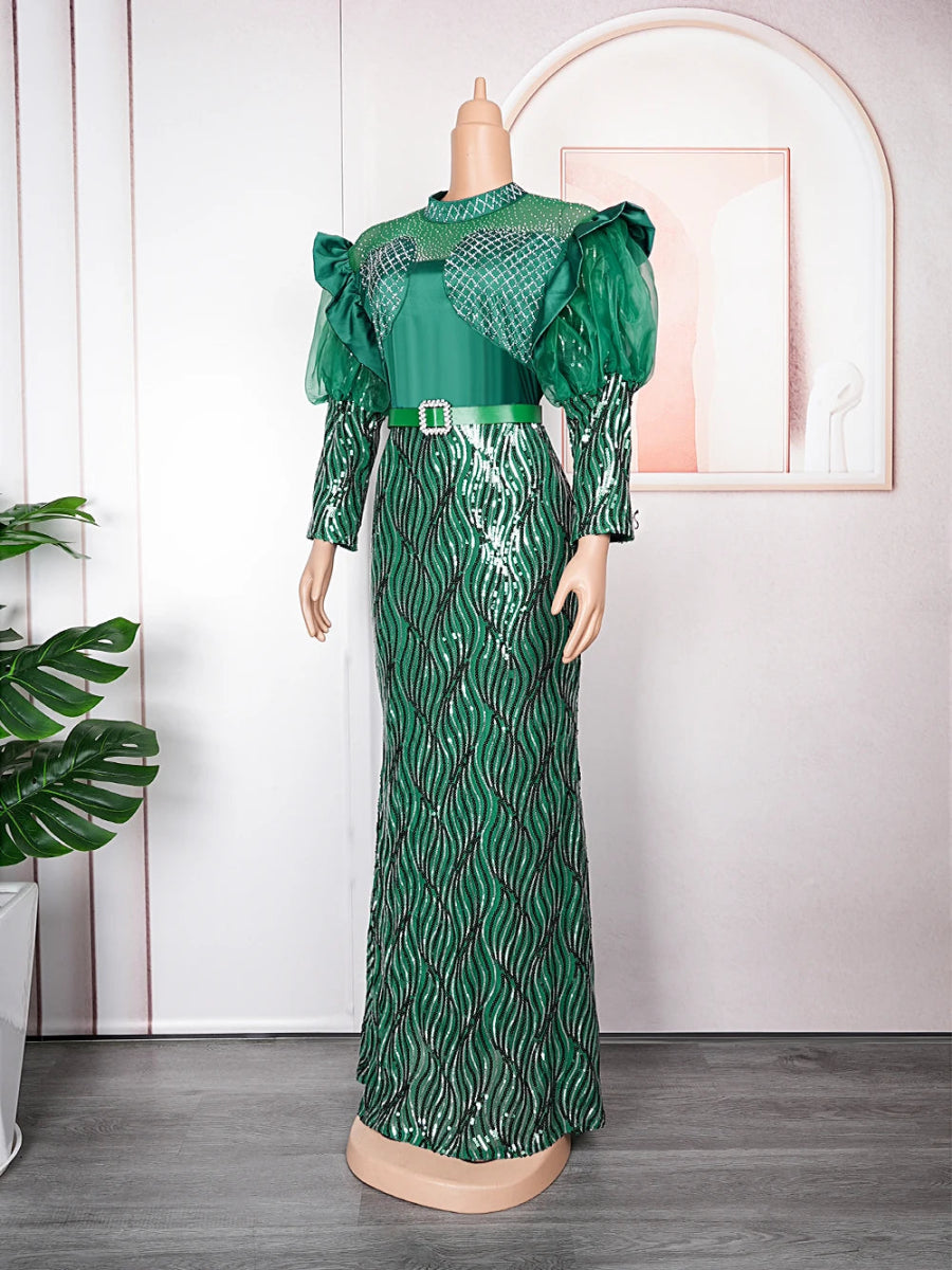 Buy Plus Size African Luxury Sequin Evening Party Long Dresses for Women Dashiki  Clothing for only $54.56 at Flexi Africa!