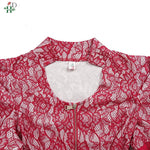 Plus Size African Wedding Outfit – Red Lace Top & Elegant Pleated Maxi Skirt Set - Free Delivery Worldwide only at Flexi Africa