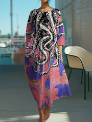 Get the perfect blend of style and comfort with this Women's Plus Size Crew Neck Dress. Offering all-day wear at $18.87.