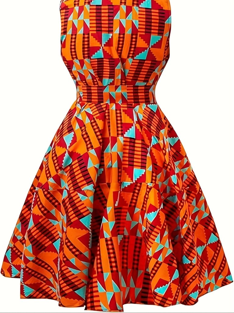 Plus Size Women's Fitted Waist Belt Dress – Flattering Elegant Curve - Enhancing Design - Free Delivery Worldwide only at Flexi Africa