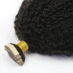 Remy Hair Skin Weft Tape - In Extensions - Double Drawn Afro Kinky Curly Extensions - Free Delivery Worldwide only at Flexi Africa