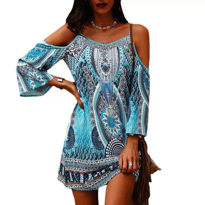 Short Sleeve off Shoulder Sexy Sling Strapless Sexy Sling Dress - Flexi Africa - Free Delivery Worldwide only at www.flexiafrica.com