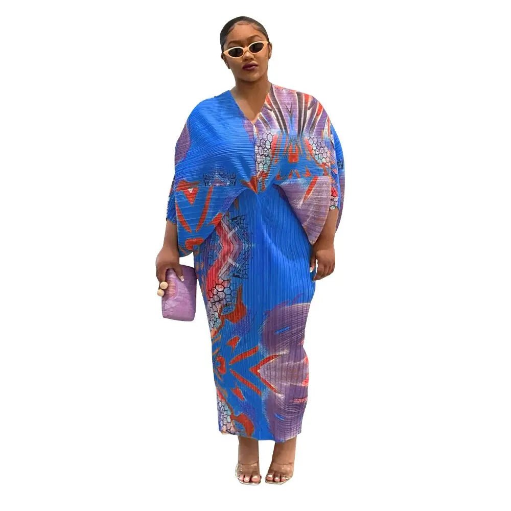 Spring Autumn African Dresses for Women - 3/4 Sleeve, Sexy V - Neck, Slim Fit, Office Lady Party Dress - Free Delivery Worldwide only at Flexi Africa