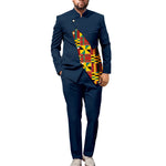Stylish African Dashiki Print Jacket with Ankara Pants – 2PC Men’s Wedding and Party Outfit - Free Delivery Worldwide only at Flexi Africa