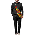 Stylish African Dashiki Print Jacket with Ankara Pants – 2PC Men’s Wedding and Party Outfit - Free Delivery Worldwide only at Flexi Africa