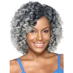 Synthetic Curly Wigs for Women Short Afro Wig Natural Female Mix Brown Hair African American Wig for Ladies Bob Curls