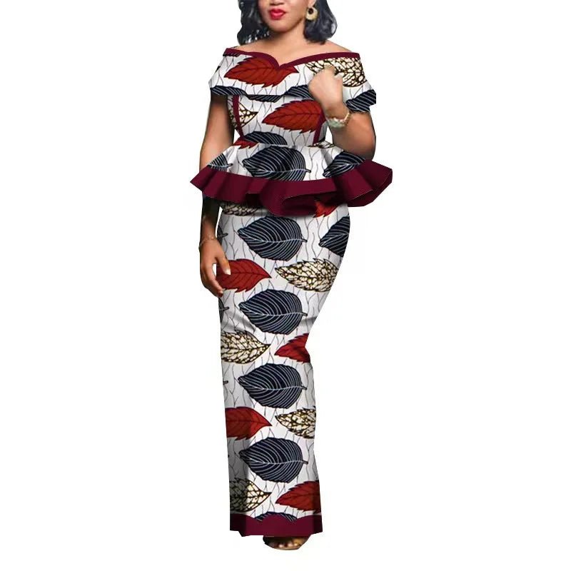 Traditional African 2PC Outfit – Dashiki Top and Skirt Set for Women - Free Delivery Worldwide only at Flexi Africa
