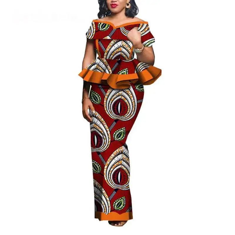 Traditional African 2PC Outfit – Dashiki Top and Skirt Set for Women - Free Delivery Worldwide only at Flexi Africa
